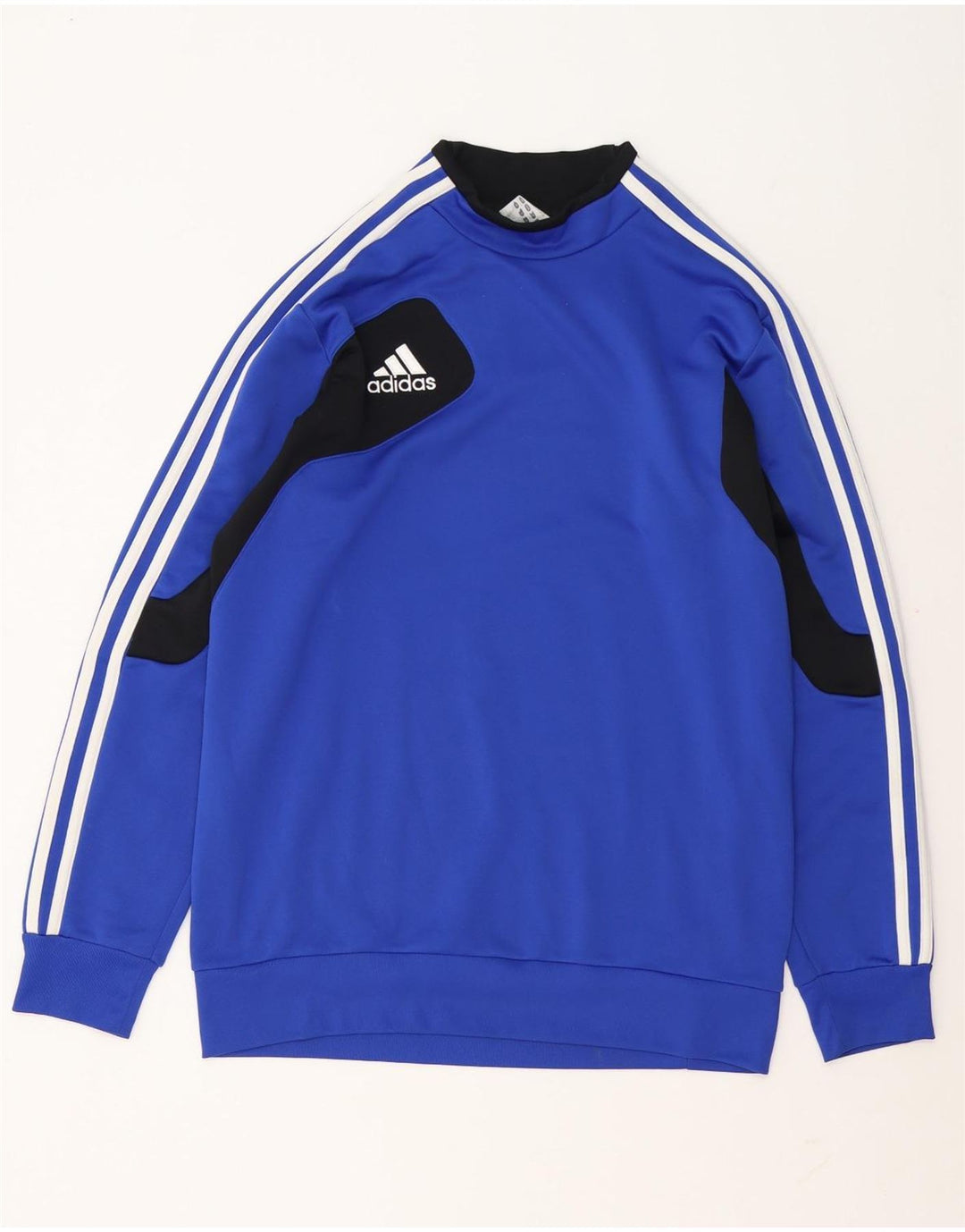Adidas Herre Sweatshirt Jumper UK 42/44 Large Blue Colourblock Polyester