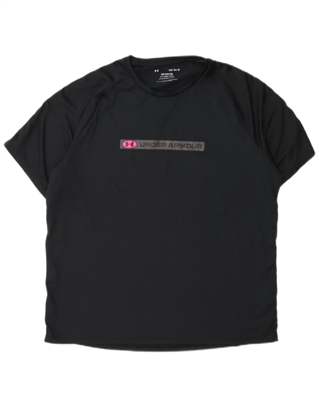 Under Armour Herre Grafisk T-Shirt Top Stor Sort Polyester