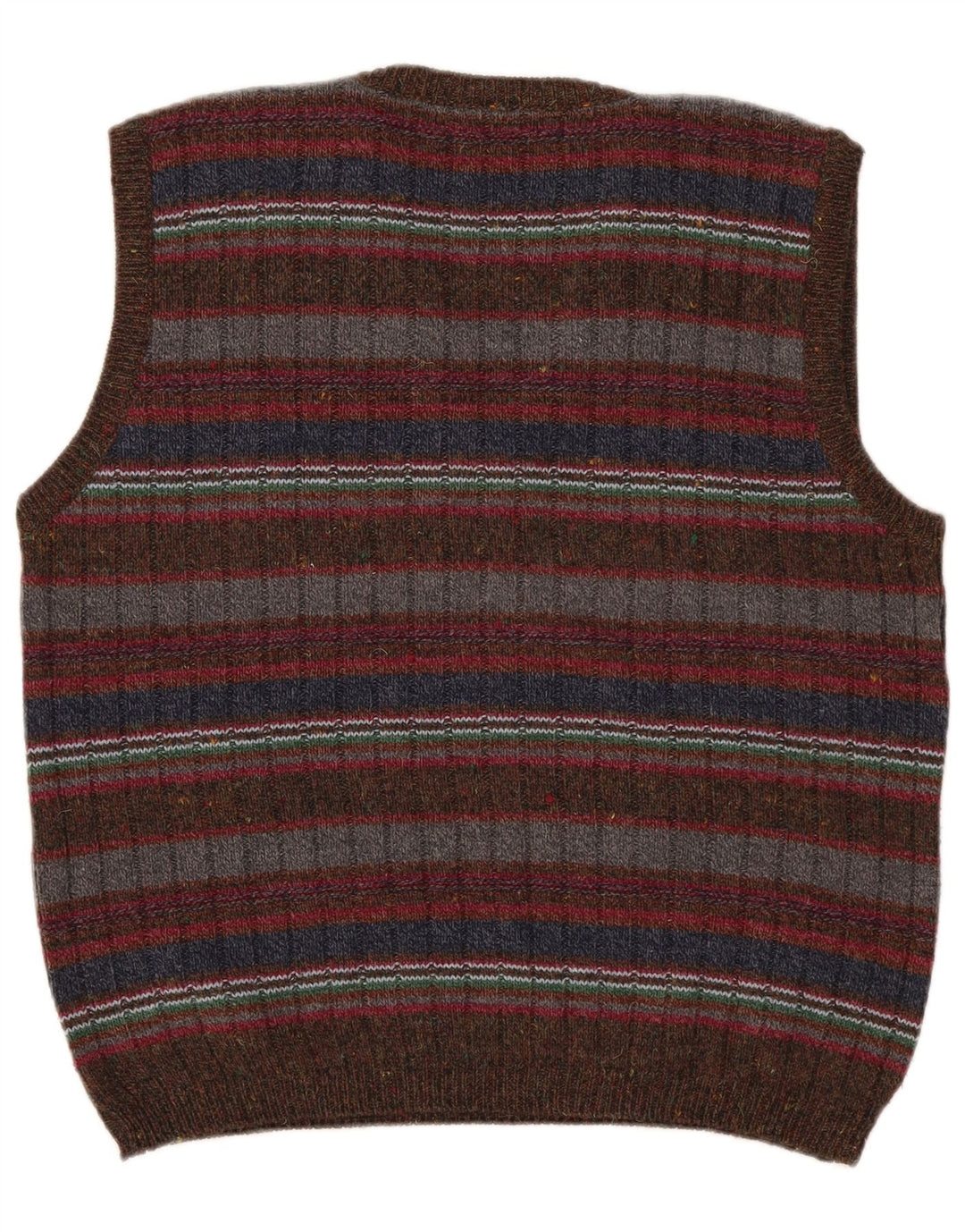 Osvaldo Bruni Herrevest Tank Top Medium Flerfarvet Stribet Uld