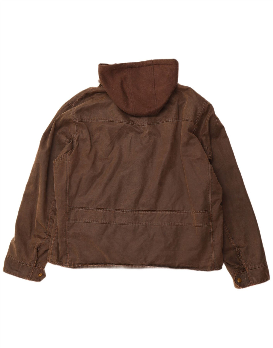 HARD ROCK CAFE Herre London Vokset hættejakke UK 44 2XL Brun Bomuld