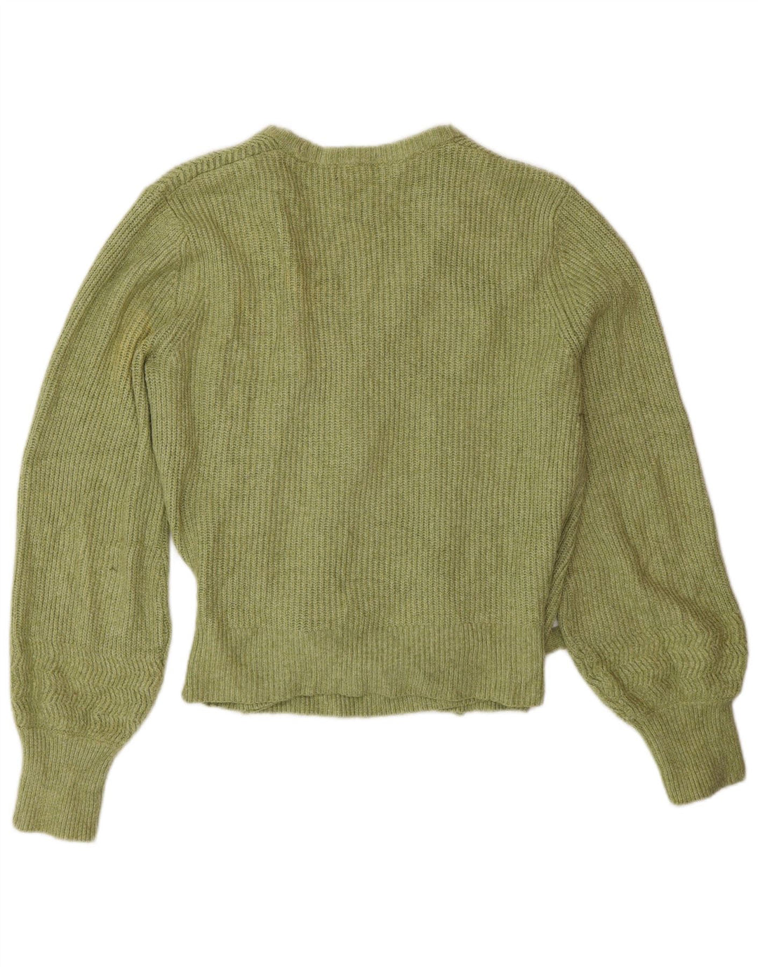 Marks & Spencer Womens Wrap Cardigan Sweater UK 14 Medium Green Bomuld
