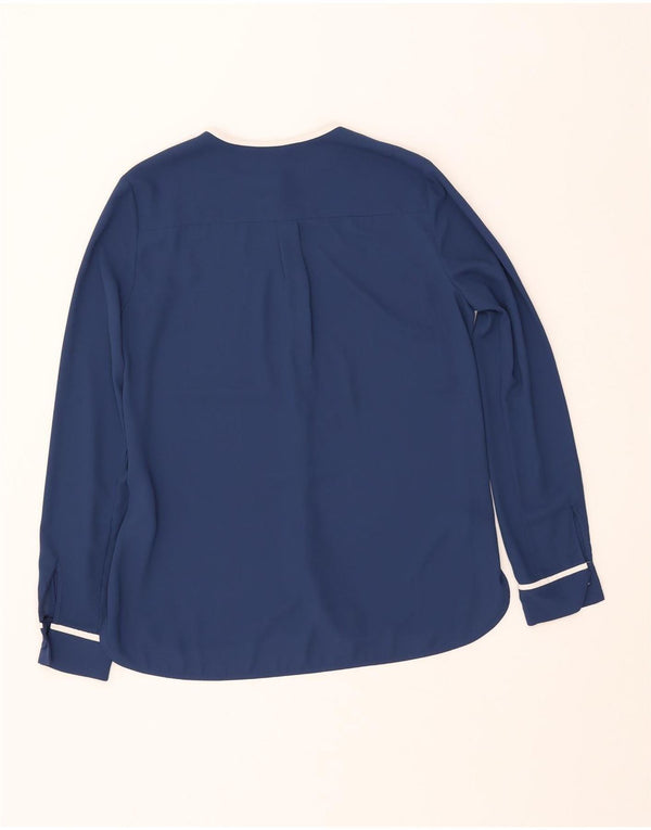 TOMMY HILFIGER Dame Loose Fit Bluse Top US 4 Small Navy Blue Polyester
