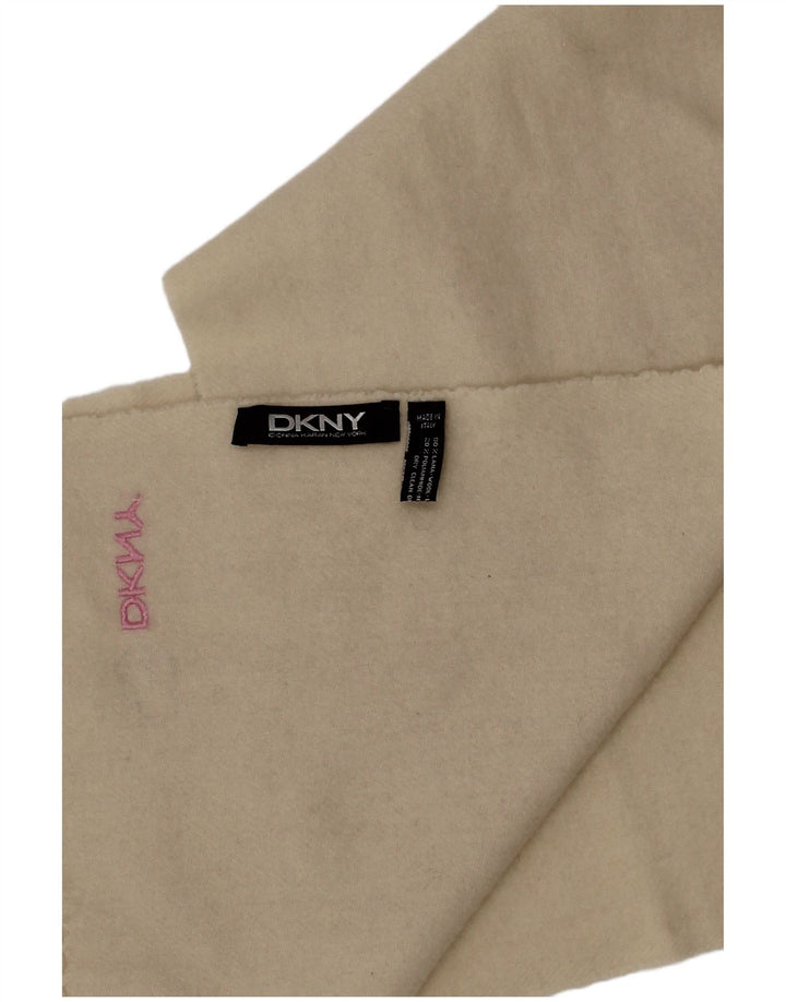 Dkny Kvinde rektangel tørklæde One Size Off White Uld
