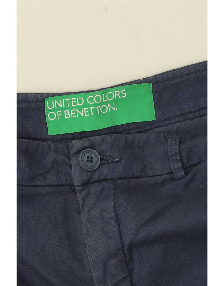 Benetton chinoshorts til kvinder W30 Mellem marineblå