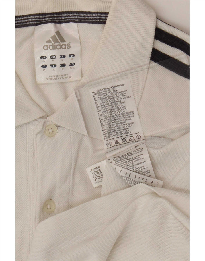 Adidas herre poloshirt Medium hvid bomuld