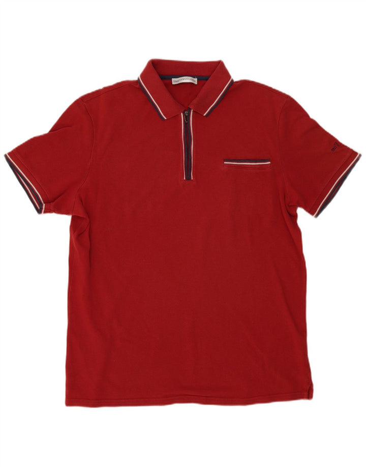 Trussardi herre poloskjorte 2XL rødstribet