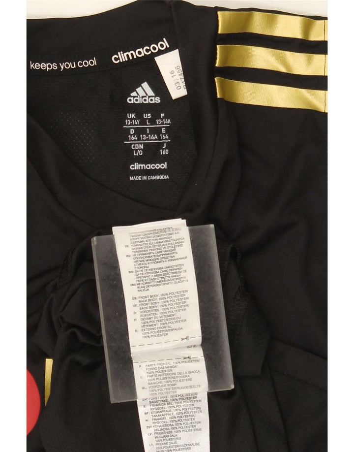 Adidas Boys Canada Grafisk Vest Top 13-14 År Sort Polyester