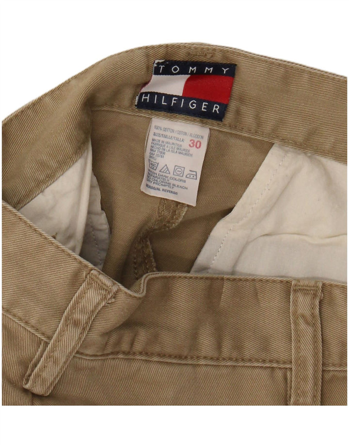 TOMMY HILFIGER Mens Chino Shorts W30 Medium Beige Cotton