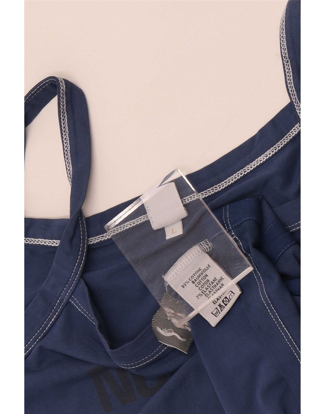 North Sails Dame Grafisk Cami Top UK 14 Large Navy Blue Cotton