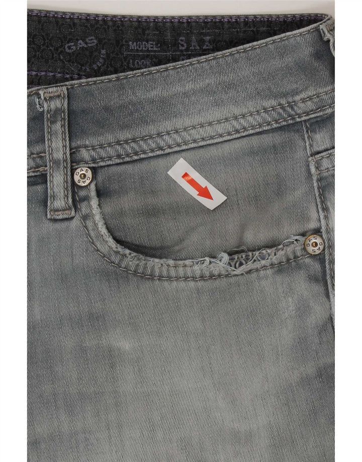 Gas Dame Slim Jeans W32 L29 Grå Bomuld