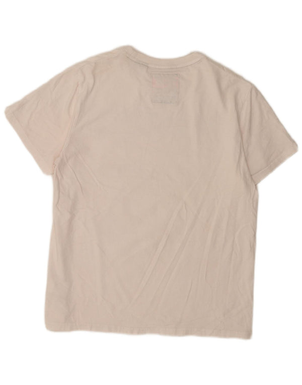 Superdry Grafisk T-shirt top til kvinder UK 20 2XL hvid bomuld