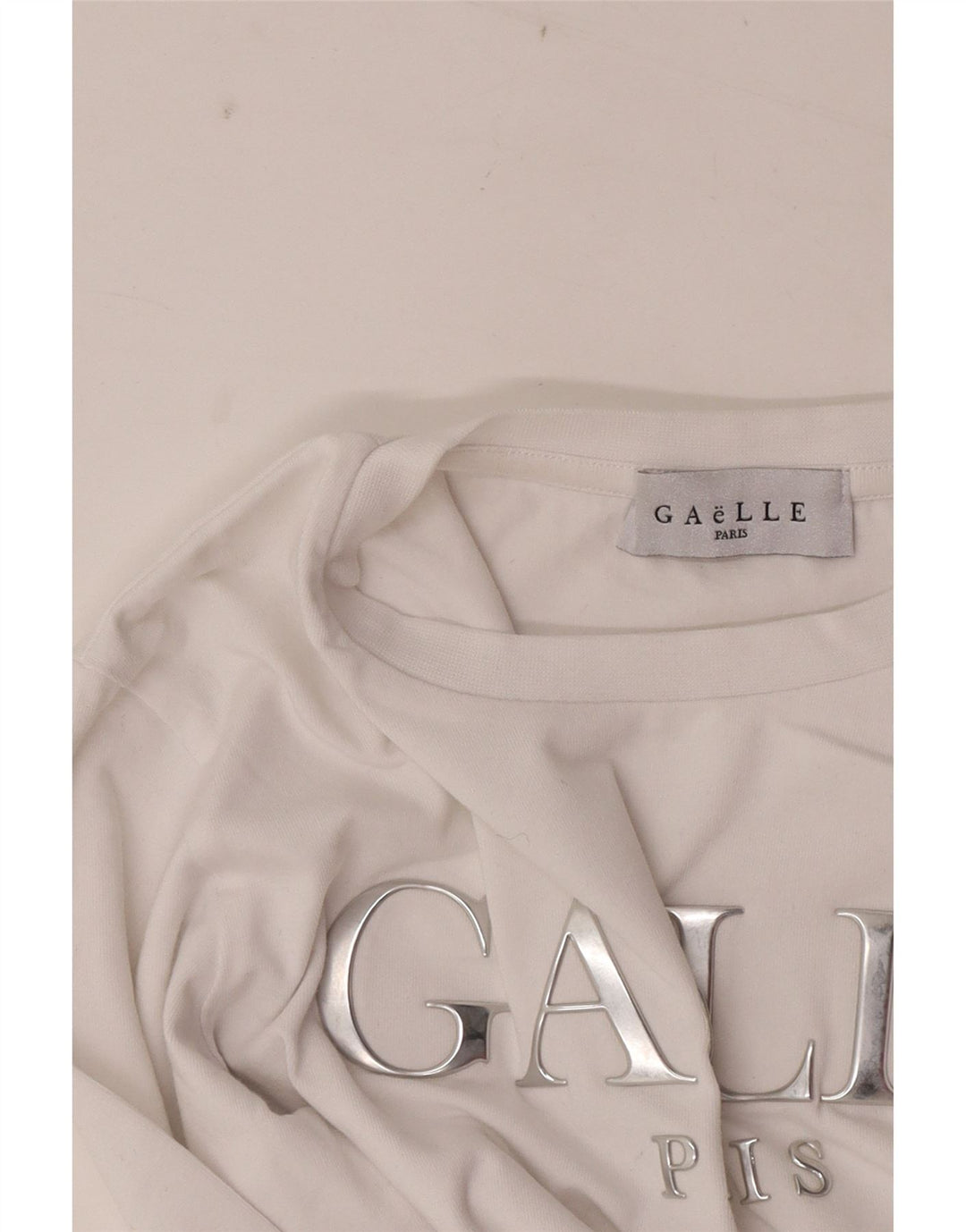 Gaelle Dame Grafisk Top Langærmet UK 6 XS Hvid