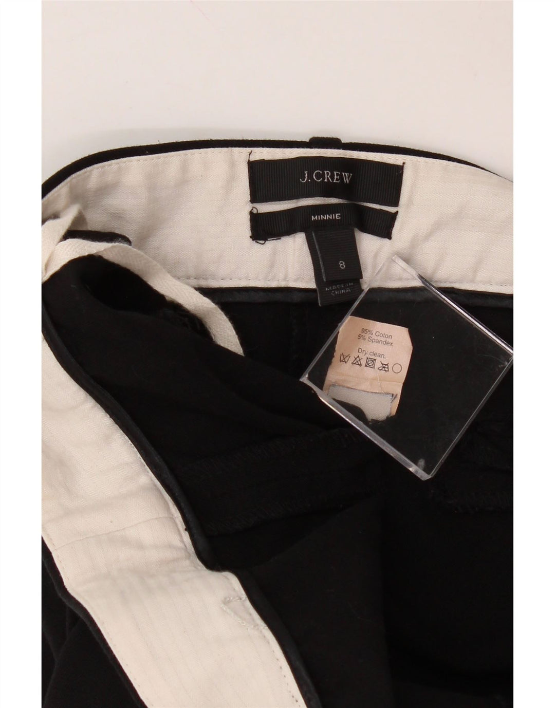 J. CREW Womens Minnie Slim Cropped Trousers US 8 Medium W32 L26 Black Vintage J. Crew and Second-Hand J. Crew from Messina Hembry 