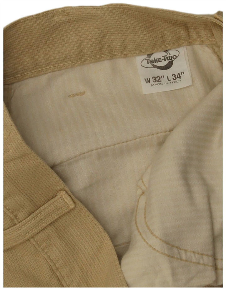 Take Two Straight Cargo-bukser til mænd W32 L31 Beige Bomuld