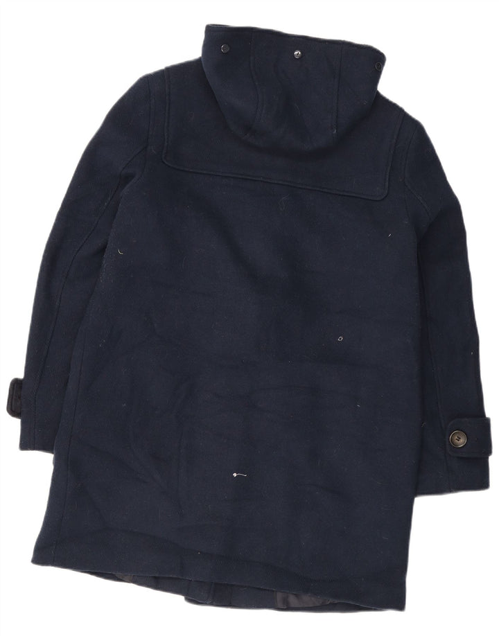 Marks & Spencer Dame Hooded Duffel Coat UK 12 Medium Navy Blue Polyester