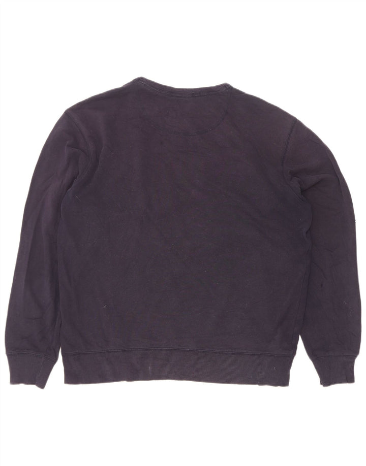 Marks & Spencer Herre Regular Fit Sweatshirt Jumper Stor marineblå bomuld