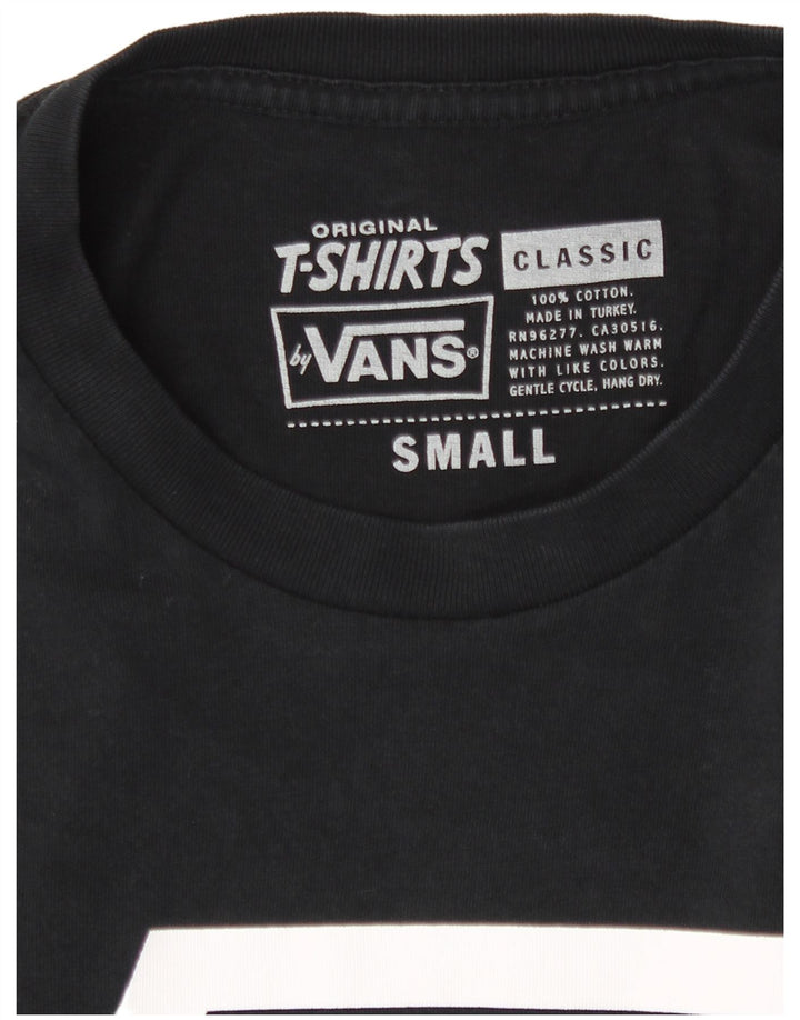 Vans Herre Klassisk Grafisk T-Shirt Top Lille Sort Bomuld