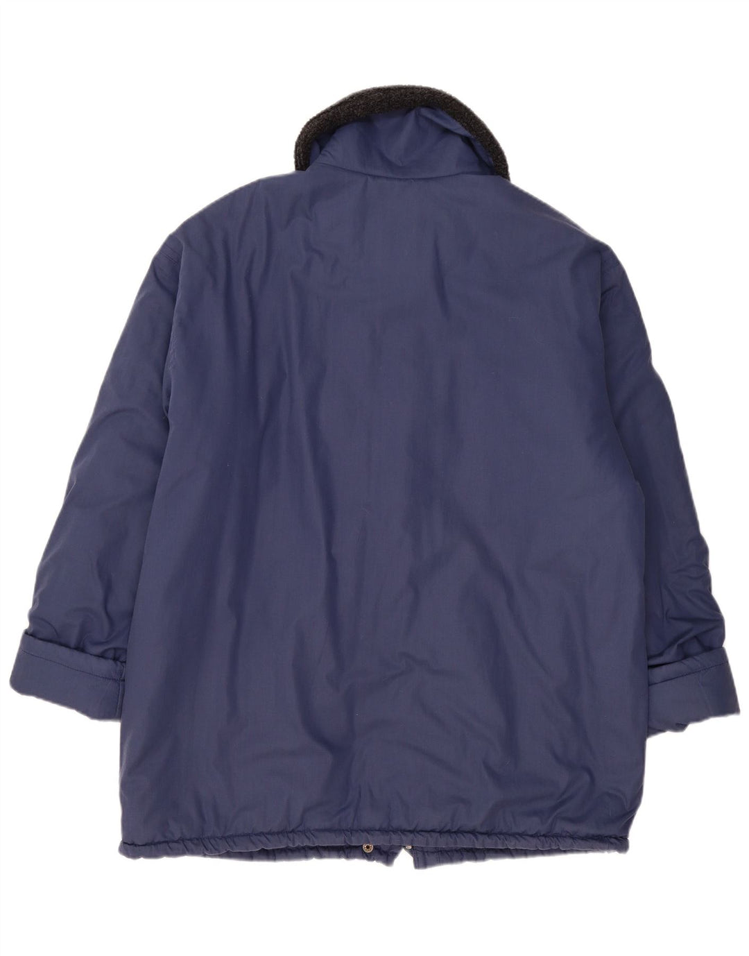 VINTAGE Dame Windbreaker Jacket UK 20 2XL Navy Blue Polyester