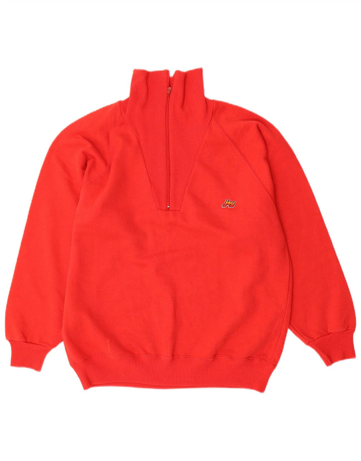 JOY Sweatshirt med lynlås til kvinder UK 10 Lille rød bomuld