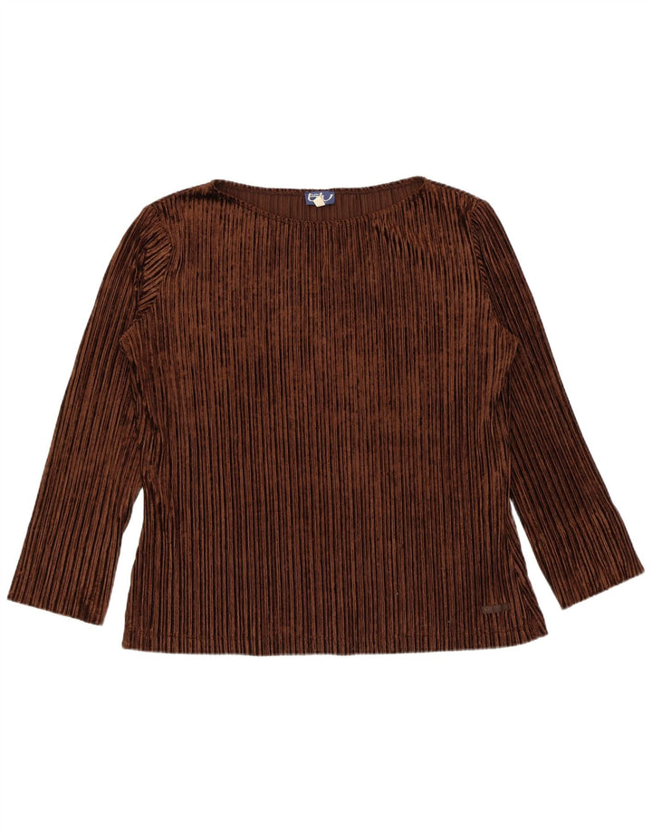 Byblos Dame Oversized Top Langærmet UK 16 Stor Brun Polyester