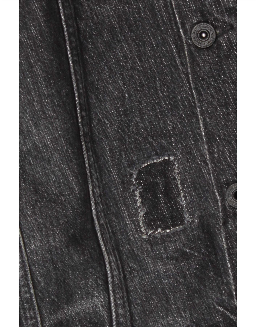 Scotch & Soda Herre grafisk denimjakke UK 44 2XL Grå Bomuld