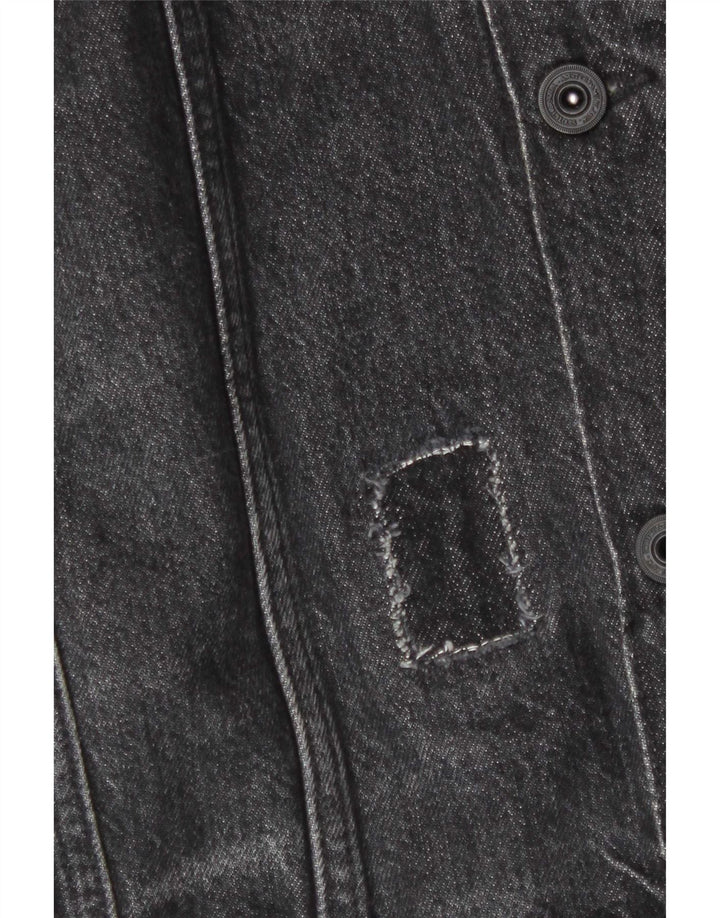 Scotch & Soda Herre grafisk denimjakke UK 44 2XL Grå Bomuld