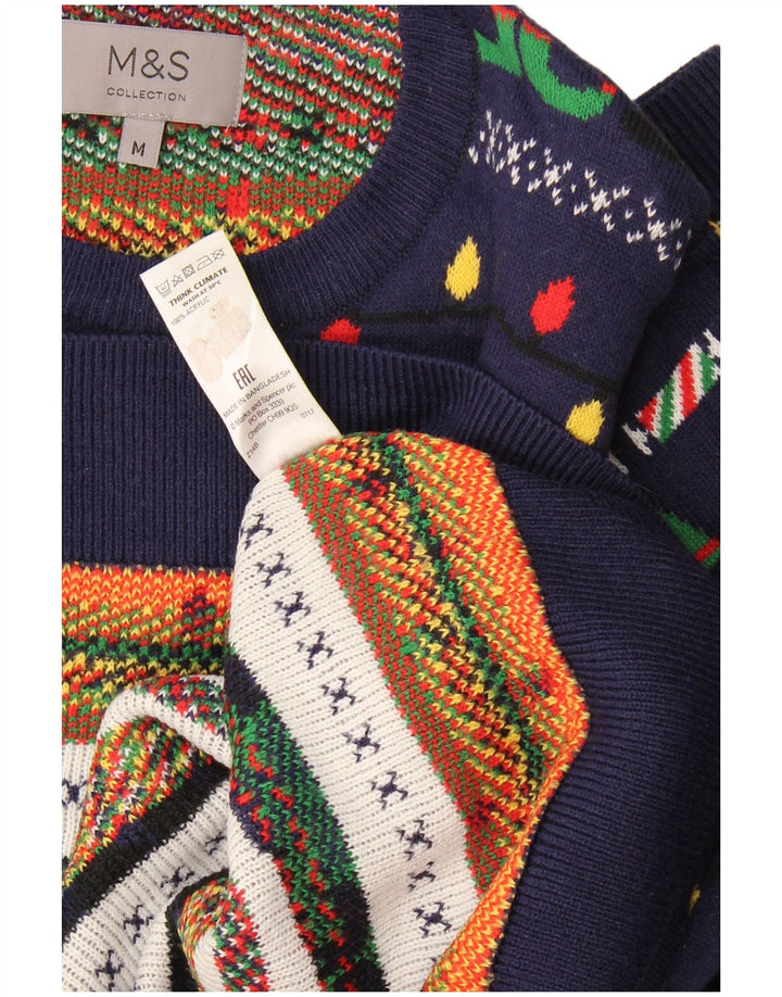 Marks & Spencer Herretrøjetrøje med rund hals mellem marineblå jul