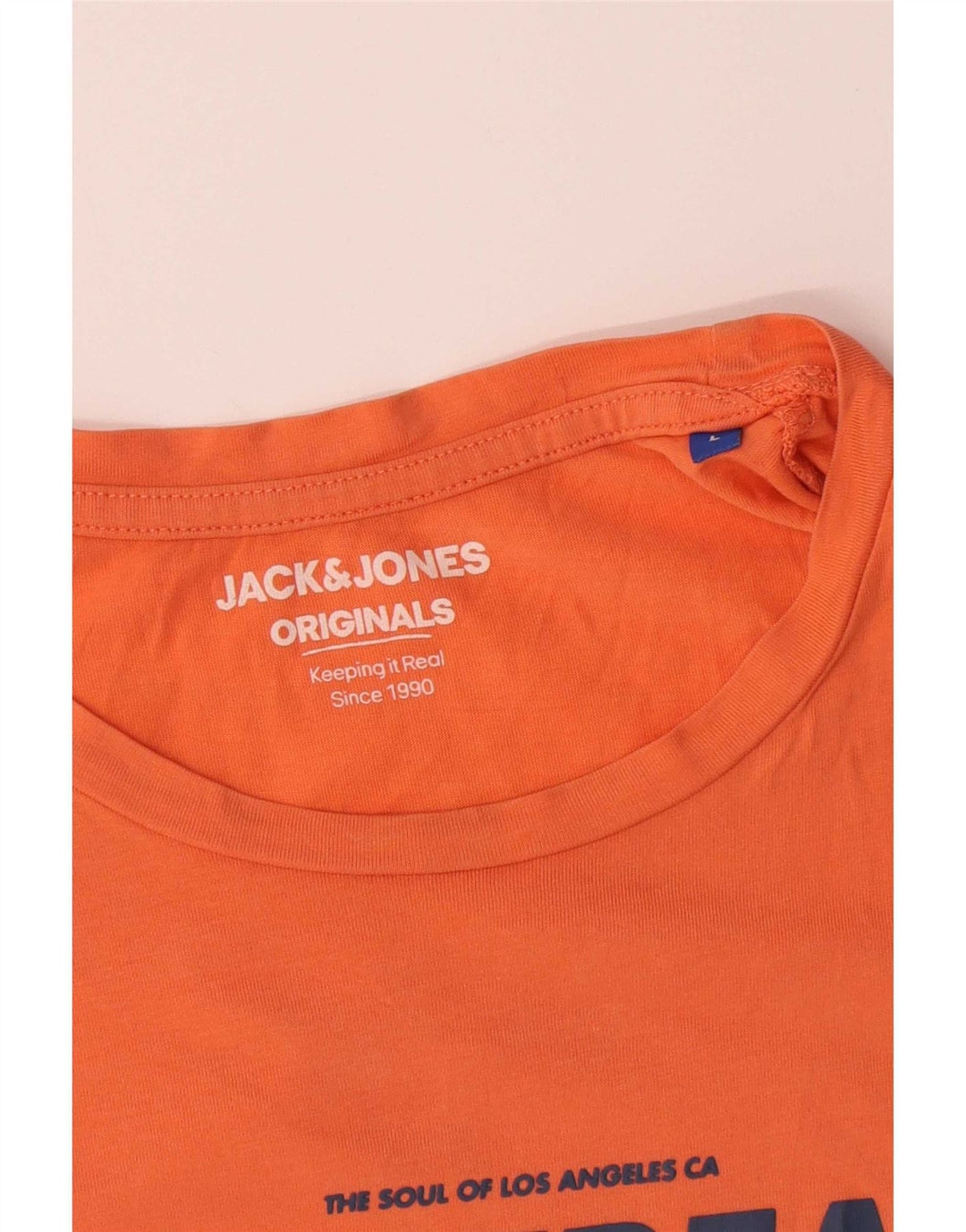 Jack & Jones Herre grafisk T-shirt Top Stor Orange Bomuld