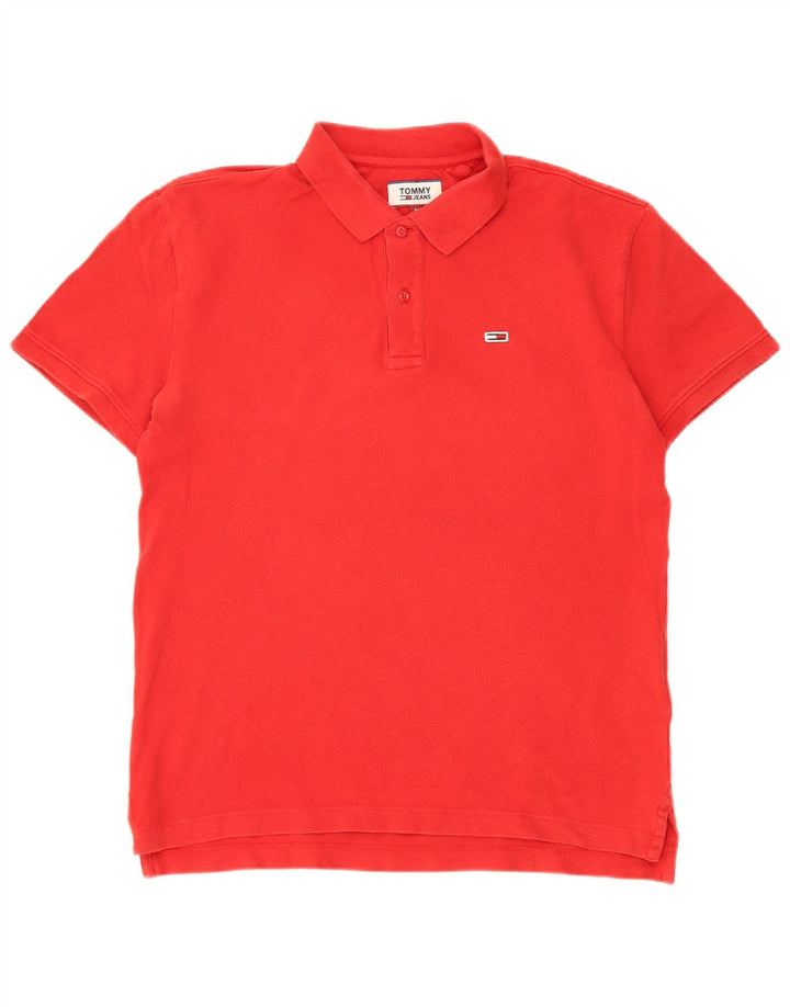 Tommy Hilfiger herre poloshirt Medium rød bomuld