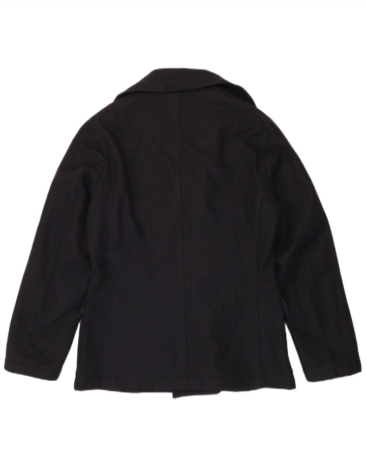 VINTAGE Herre Ærtefrakke IT 52 XL Marineblå Uld