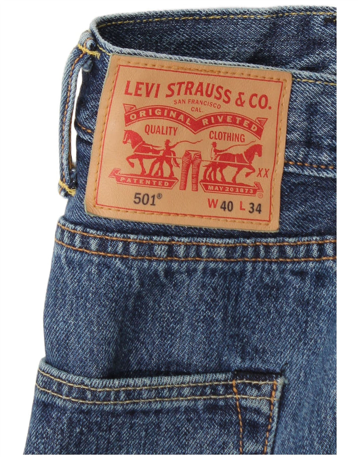 Levi's Herre 501 Straight Jeans W40 L28 Blå