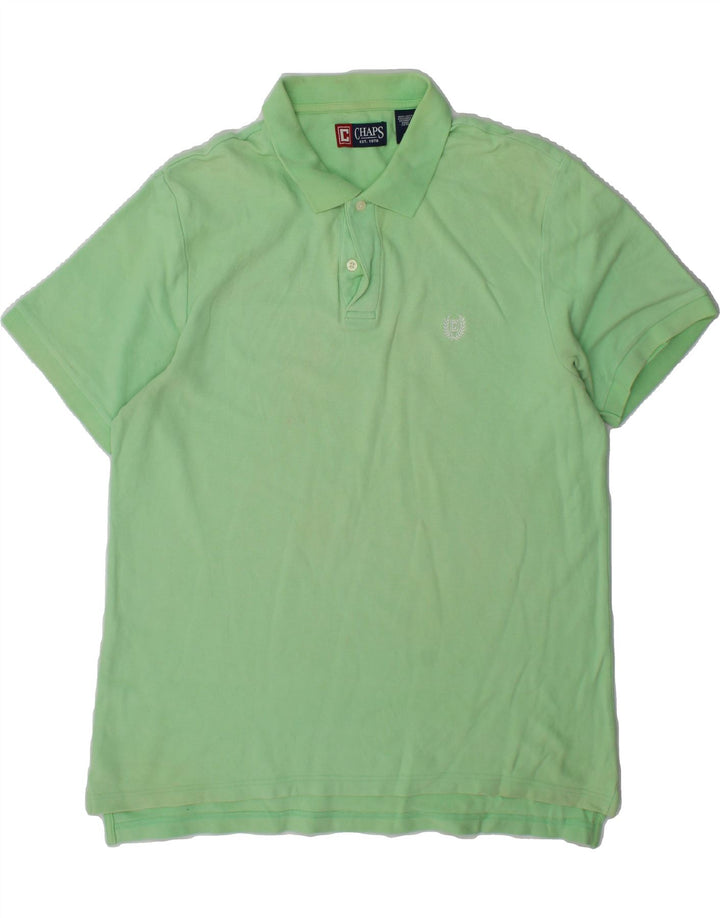 CHAPS Mens Grant Fit Polo Shirt Large Green Cotton Vintage Chaps and Second-Hand Chaps from Messina Hembry 