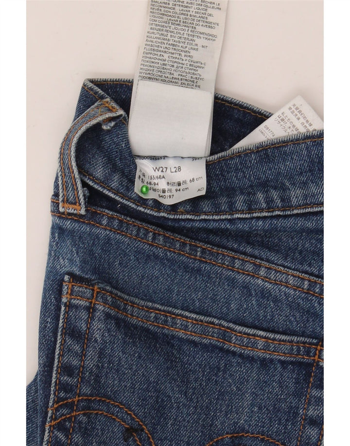 Levi's lige jeans til kvinder W27 L28 blå bomuld