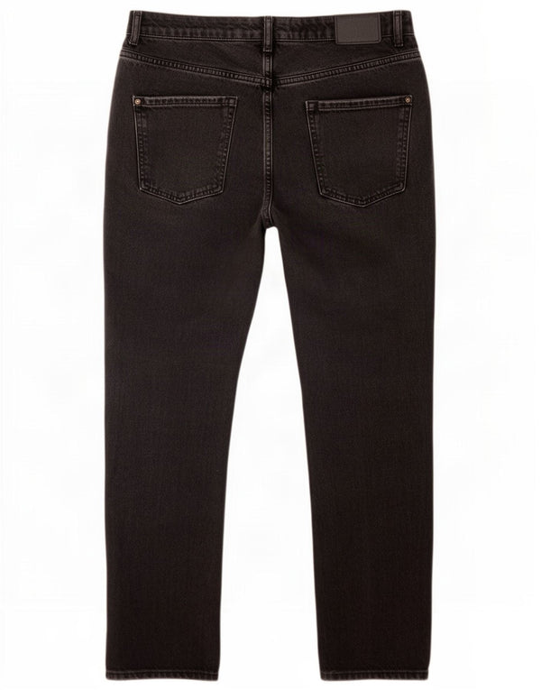 Zara Womens Tapered Jeans EU 44 XL W34 L27 Sort Bomuld