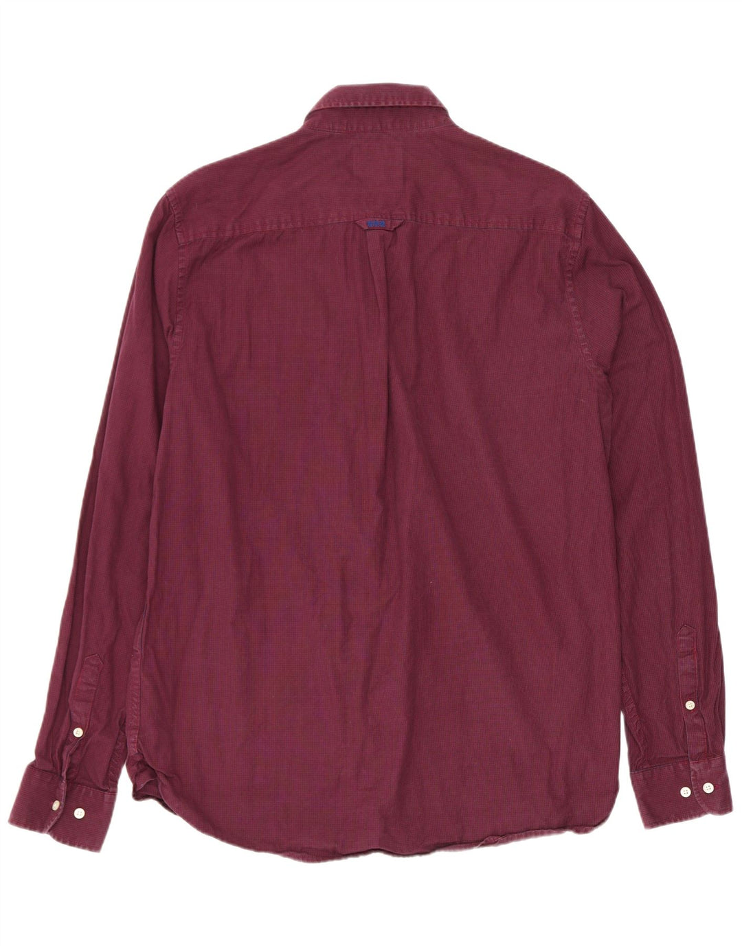 Superdry Herreskjorte Stor Burgundy Houndstooth Bomuld