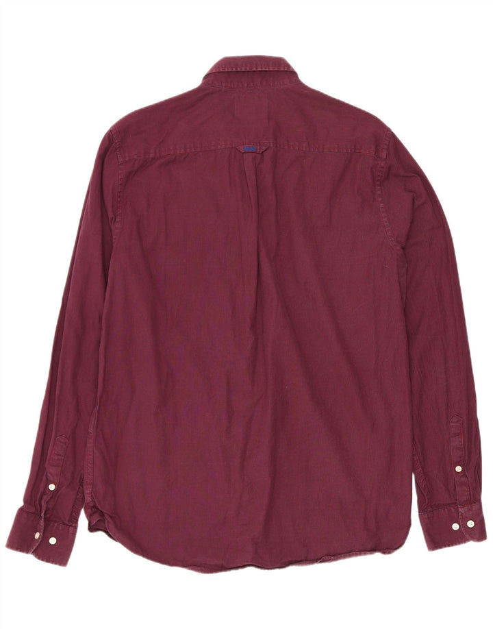 Superdry Herreskjorte Stor Burgundy Houndstooth Bomuld