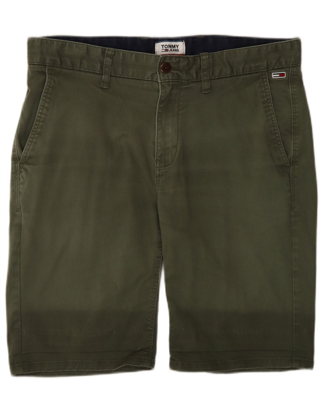 TOMMY HILFIGER Mens Chino Shorts W32 Medium  Green Cotton
