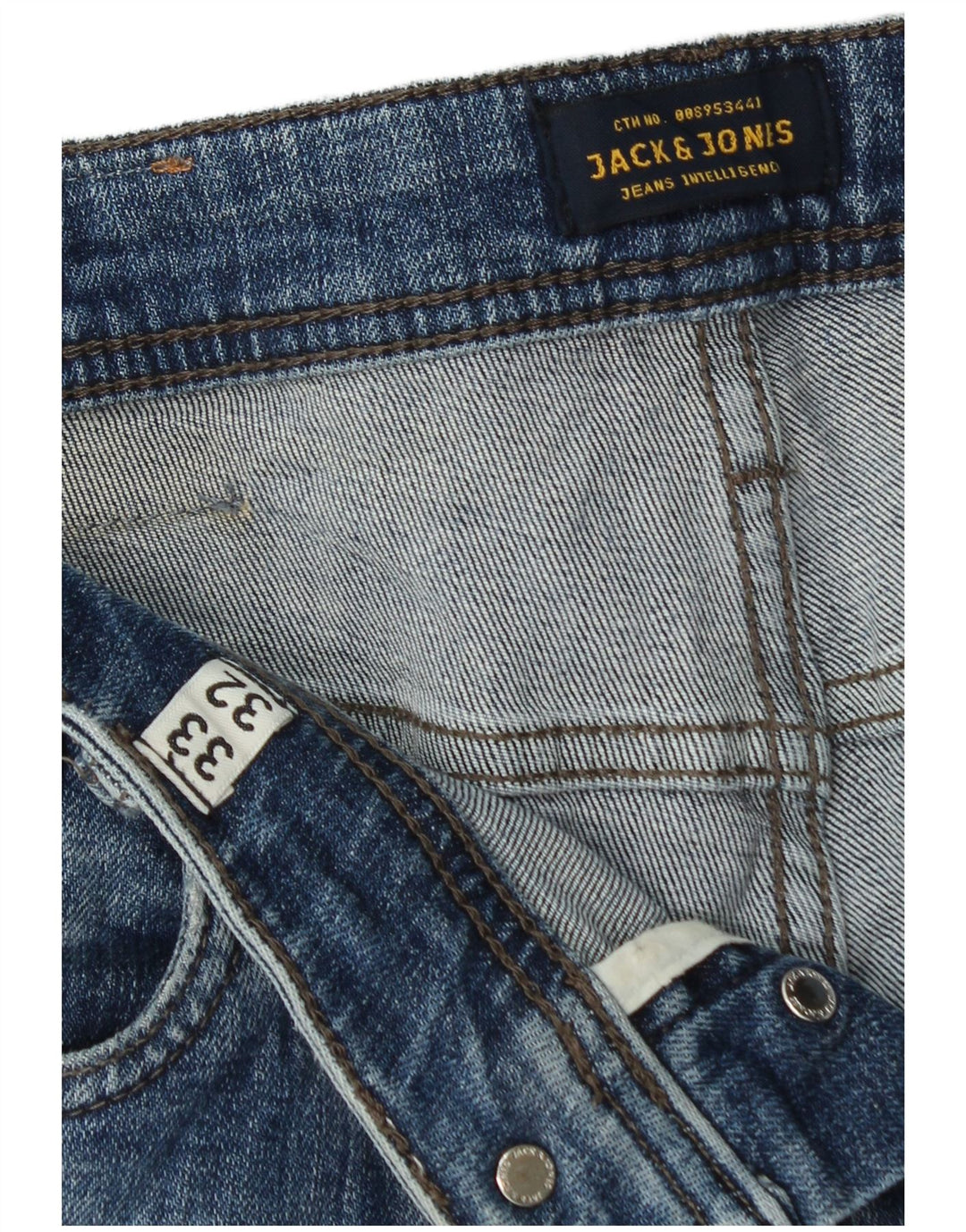 Jack & Jones Herre GLENN Slim Jeans W33 L32 Blå