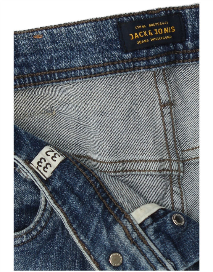 Jack & Jones Herre GLENN Slim Jeans W33 L32 Blå