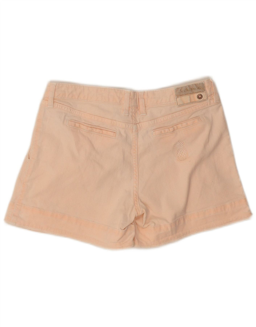 Jeckerson Womens Pegged Denim Shorts W28 Medium Pink Bomuld