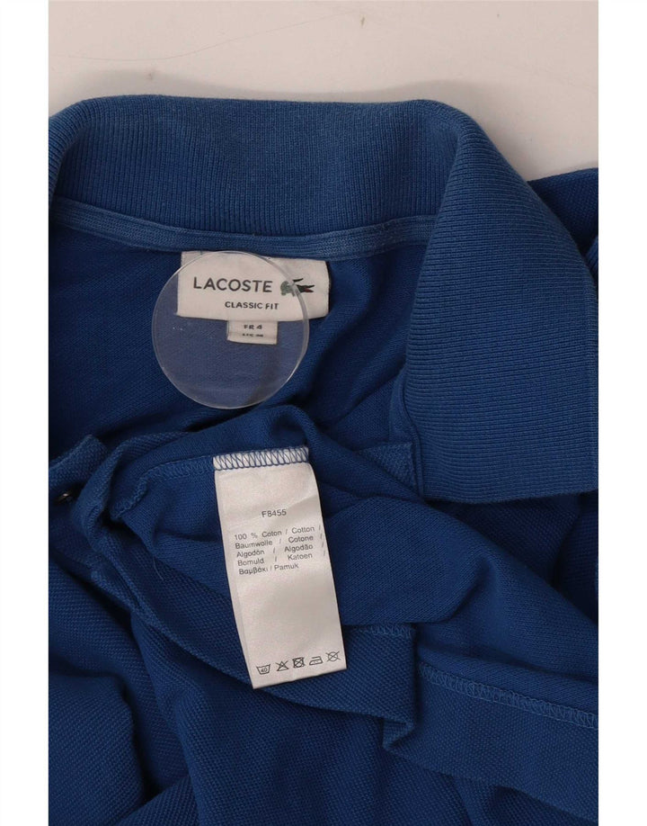 Lacoste herre klassisk pasform poloshirt størrelse 4 Medium blå bomuld