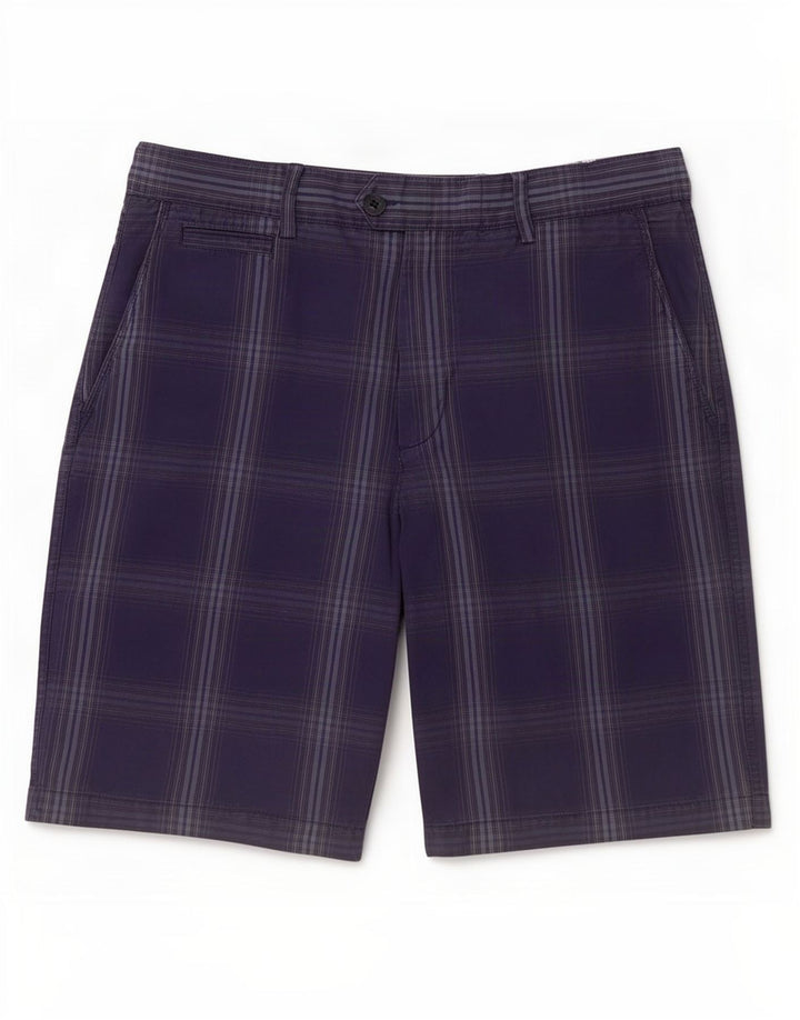 Marks & Spencer Chino Shorts til mænd store W34 blå ternet bomuld