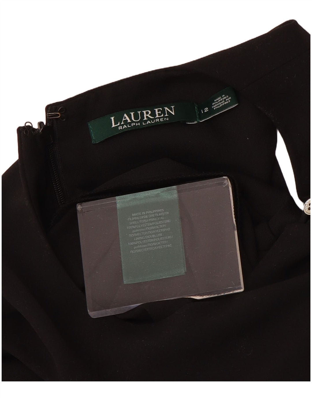 Ralph Lauren Dame Ærmeløs Jumpsuit US 12 Stor Sort Polyester
