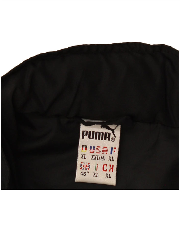 Puma Herre Graphic Windbreaker Coat UK 44 2XL Sort Colourblock Polyester
