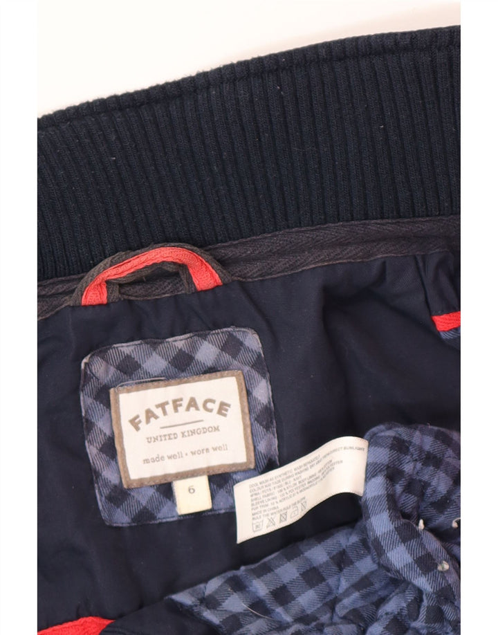 Fat Face Dame Windbreaker Jacket UK 6 XS Navy Blue Nylon