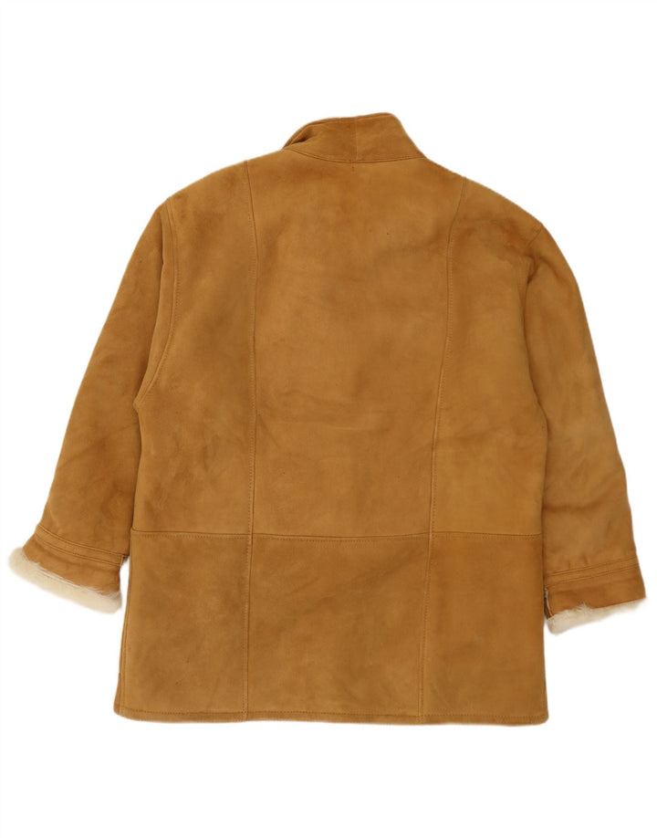 Vintage Dame Shearling Coat EU 42 Large Beige