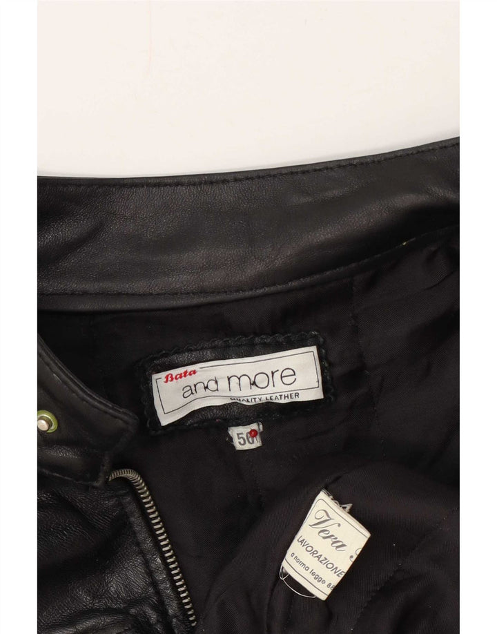 Bata and More Læderjakke til mænd UK 42 XL Sort