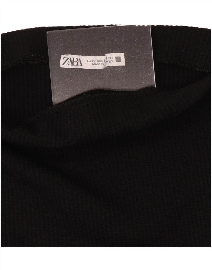 ZARA Womens Midi Skirt Small W26 Black