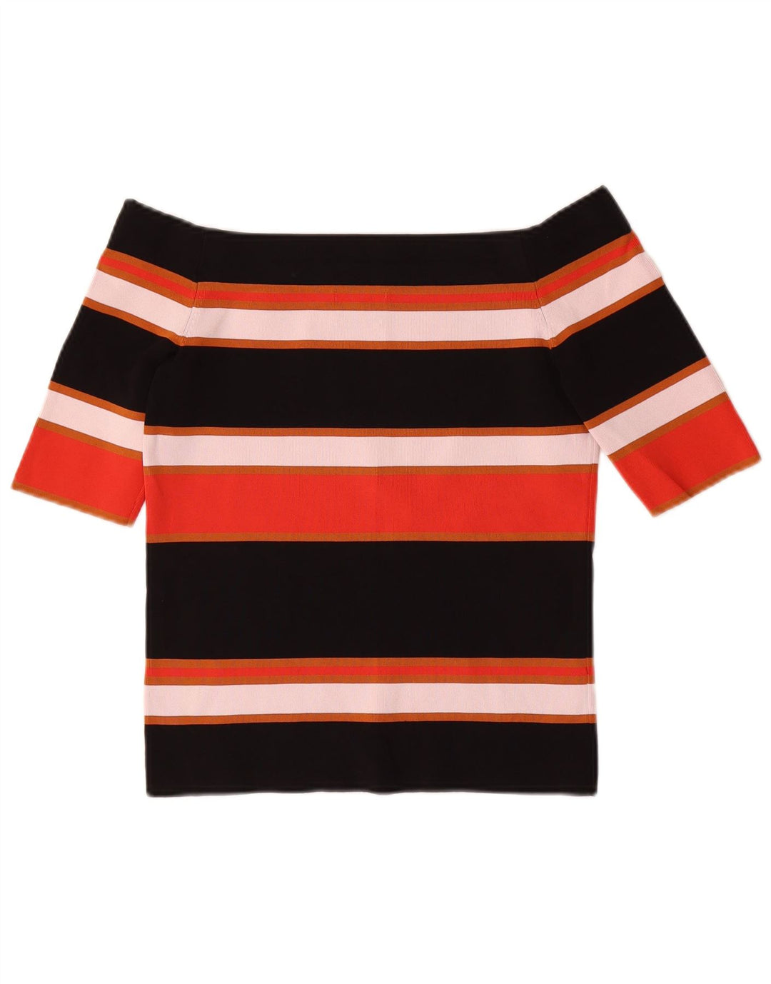 Massimo Dutti Dame Off Shoulder Top UK 8 Small Multicolored Striped