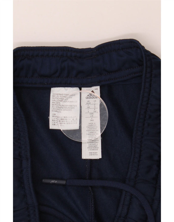 ADIDAS Mens Tracksuit Trousers UK 44/46 Large  Navy Blue Polyester Vintage Adidas and Second-Hand Adidas from Messina Hembry 